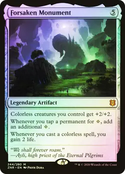MTG FOIL Forsaken Monument - Zendikar Rising #244 - Image 1