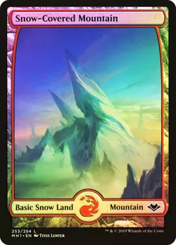 MTG FOIL Snow-Covered Mountain (#253) - Modern Horizons #253 - Image 1