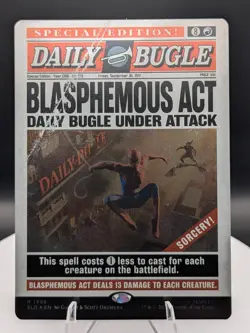 Blasphemous Act FOIL: Secret Lair Drop: Spider-Man MTG Daily Bugle (NM) - Image 1