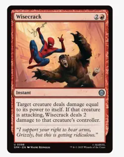 Wisecrack (FOIL) | MTG SPM | Marvel EDH Red Instant Removal Damage | NEW NM - Image 1