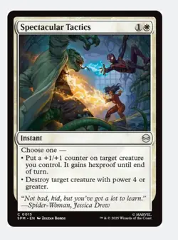 Spectacular Tactics (FOIL) MTG SPM White Instant Modal Hexproof Counter Removal - Image 1