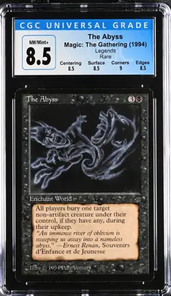The Abyss MTG Legends English CGC Graded Magic Card VINTAGE RARE bgs psa - Image 1