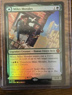 Spider-Man MTG Magic The Gathering Miles Morales Ultimate Spider Man Mythic Foil - Image 1
