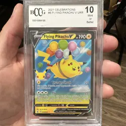 2021 Pokemon Flying Pikachu V Ultra Rare Celebrations 006/025 BCCG Mint 10 - Image 1