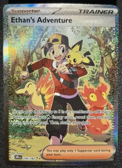 Pokemon - Ethan's Adventure Trainer - Near Mint NM - Destined Rivals SIR 236/182 - Image 1