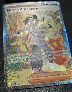 Pokemon - Ethan's Adventure Trainer - Near Mint NM - Destined Rivals SIR 236/182 - Image 2