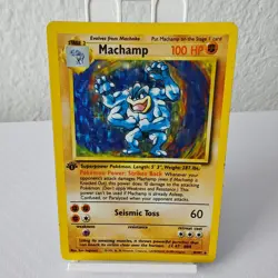 Pokemon Machamp 8/102 Base Set Holo Rare 1st Edition 100 HP Exclusive - Image 1