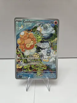 Pokemon Card - Castform Sunny Form Surging Sparks 195/191 Holo Illustration Rare - Image 1