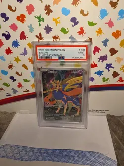 2025 POKEMON PFL EN-PHANTASMAL FLAMES ILLUSTRATION RARE #100 ZACIAN PSA 9 - Image 1