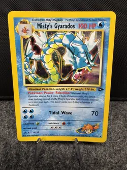 Pokemon TCG Misty's Gyarados Holo Rare Gym Challenge 13/132 Unlimited Edition MP - Image 1