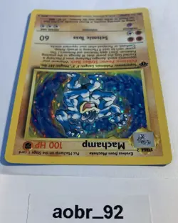 Machamp Pokemon Card Base Set 1st Edition Holo 8/102 Rare - Image 3