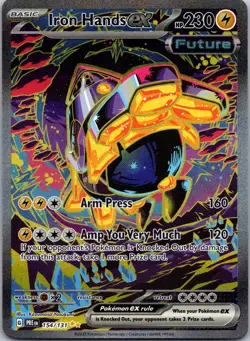 Iron Hands EX 154/131 Prismatic Evolutions Pokemon Card TCG NM - Image 1
