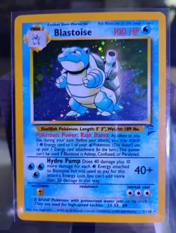 Pokemon Blastoise 2/102 Vintage Base Set Holographic Rare Holo Super Clean NM #2 - Image 1