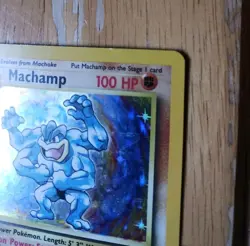 1st edition Pokemon MACHAMP Card BASE Set 8/102 Holo Rare - Image 4