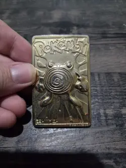 Pokemon Poliwhirl 24K Gold Plated Trading Card 1999 Burger King Limited Edition - Image 1