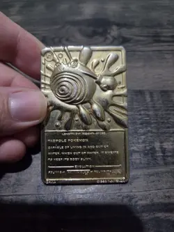 Pokemon Poliwhirl 24K Gold Plated Trading Card 1999 Burger King Limited Edition - Image 2