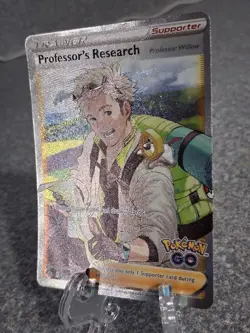 Pokemon Professor's Research Willow 078/078 Pokemon GO Full Art Holo Ultra Rare - Image 2