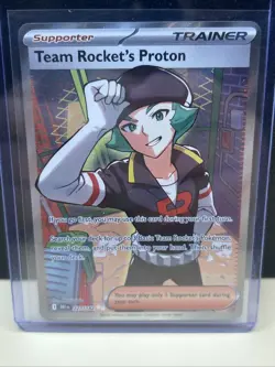 Pokemon TCG Team Rocket's Proton 227/182 SV Destined Rivals Full Art Trainer NM - Image 1