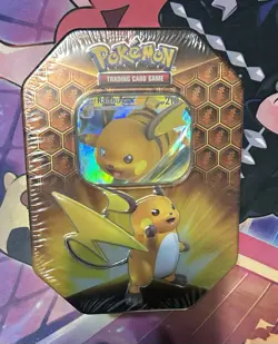 Pokemon TCG Hidden Fates Raichu GX Tin — Factory Sealed — English - Image 1