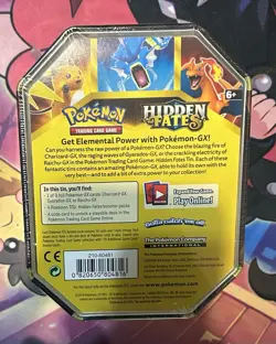 Pokemon TCG Hidden Fates Raichu GX Tin — Factory Sealed — English - Image 2