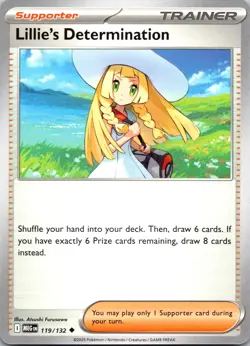Lillie's Determination 119/132 ME01: Mega Evolution Pokemon TCG NM - Image 1