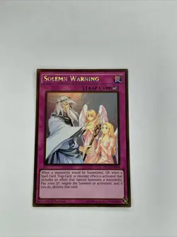 Yu Gi Oh Solemn Warning (PGL2-EN068) 1st edition (NM) - Image 1