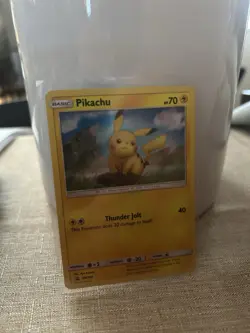 Pokemon Pikachu SM183 Promo Holo SM TCG Card English Basic Thunder Jolt 70 HP - Image 1