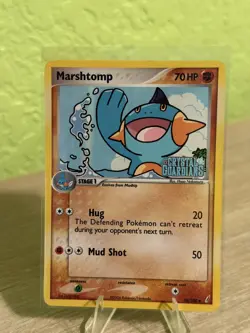 Marshtomp STAMPED 38/100 EX Crystal Guardians Rev Holo Played PL - Pokemon Card - Image 1
