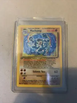 Machamp 8/102 Base Set 1st Edition Holo Rare 1999 Pokemon TCG Card Vintage - Image 1