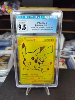 Pikachu V SWSH145 SWSH: Sword & Shield Promo Cards Holo CGC 9.5 CELEBRATIONS - Image 1