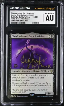 MTG Prerelease Cards CGC AU Shadowheart, Dark Justiciar - Jennifer English Auto - Image 1