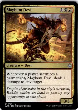 MTG Mayhem Devil War of the Spark Uncommon #204 - Image 1