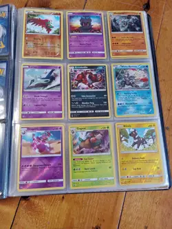 Pokemon TCG Multicolor Binder Featuring Guzzlord Artwork Lot Of 56 Vintage Holo - Image 4