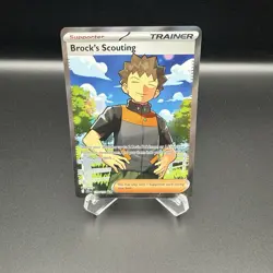 Pokemon TCG Brock's Scouting Trainer Full Art Journey Together 179/159 - Image 1
