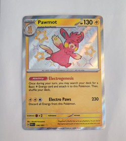 Pokemon 2024 Paldean Fates Pawmot 144/091 Holo Rare Baby Shiny NM - Image 1