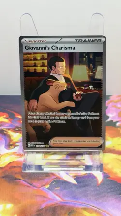 Pokemon Giovanni's Charisma Full Art Holo Special Illustration Rare 204/165 NM - Image 1