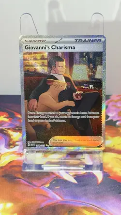 Pokemon Giovanni's Charisma Full Art Holo Special Illustration Rare 204/165 NM - Image 2