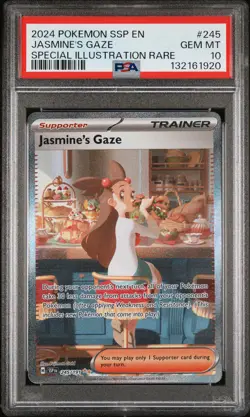 2024 POKEMON SURGING SPARKS SPECIAL ILLUSTRATION RARE JASMINE'S GAZE PSA 10 - Image 1