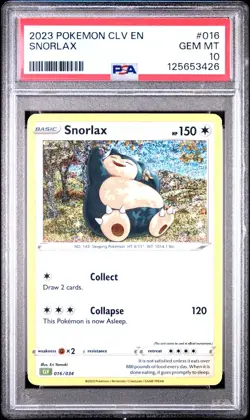 2023 POKEMON CLV EN #016 SNORLAX PSA 10 GEM MINT CLASSIC - Image 1