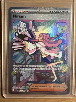 RARE Pokemon TCG Miriam Trainer Full Art Holo Scarlet & Violet Base Set - Image 1