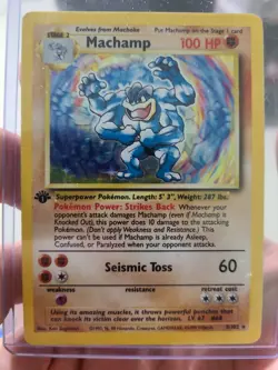 Pokemon TCG Machamp Base Set 8/102 Holo 1st Edition Holo - Image 1