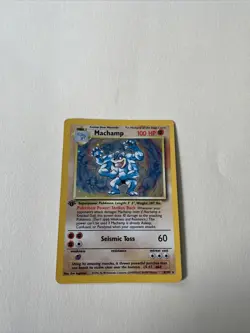 Pokemon TCG Machamp Base Set 8/102 Holo 1st Edition Holo Rare - Image 1