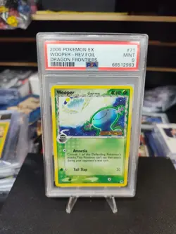 2006 POKEMON EX DRAGON FRONTIERS #71 WOOPER-REVERSE FOIL PSA 9 - Image 1