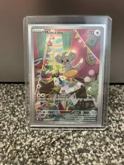 Pokemon TCG Minccino 182/162 Temporal Forces Illustration Rare - Image 1