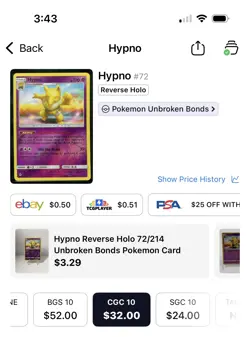 Pokemon 2019 Unbroken Bonds Hypno Reverse Holo Card 72/214 - Image 3