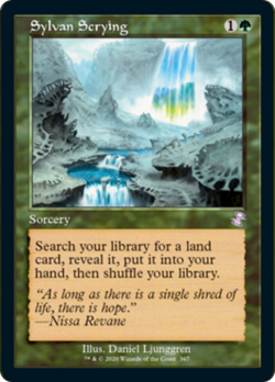 Sylvan Scrying Time Spiral Remastered PLD Green Special MAGIC MTG CARD ABUGames - Image 1