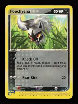 Poochyena 64/109 Common Non Holo Ruby and Sapphire Pokemon Card - Image 1