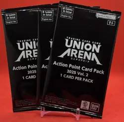 3x Union Arena Action Point Card Pack Vol 2 - Sealed - US - Exclusive Promo Arts - Image 1
