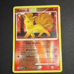 Pokemon Vulpix Shiny SH6-12 Platinum Reverse Holo Rare 2009 Card - Image 1