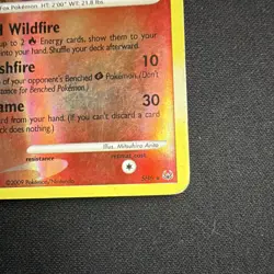 Pokemon Vulpix Shiny SH6-12 Platinum Reverse Holo Rare 2009 Card - Image 3